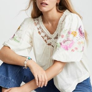 🌸HOST PICK🌸 🆕FP Floral Embroidered Blouse